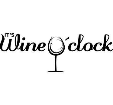 Vin klokken kantine klistermærke - TenStickers