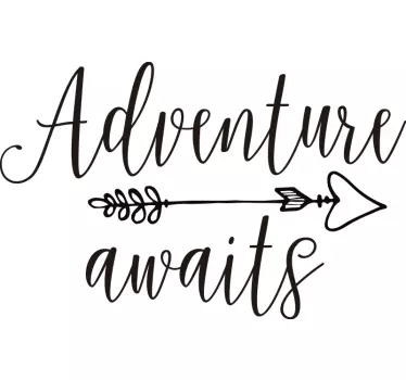 Adventure waits klistermærke til bil - TenStickers