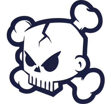 Klistermærke til bil med korsknogler logo - TenStickers