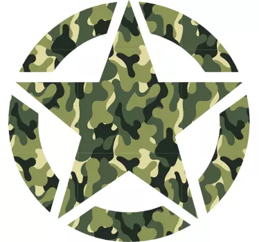 Militær stjerne køretøj sticker til bil - TenStickers