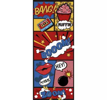 Pop art dør dør klistermærke - TenStickers