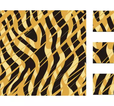Tiger print væg kant klistermærke - TenStickers