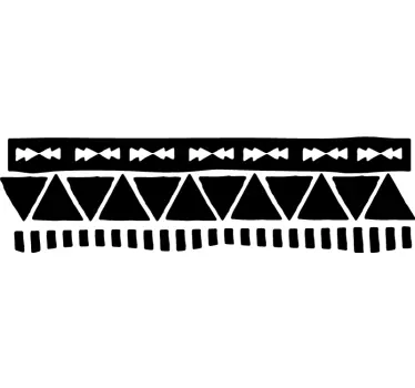 Aztecs grænsemønster hjemmemurke klistermærke - TenStickers