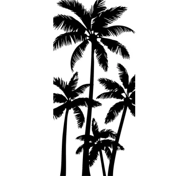 Palmtrees bruser tegning hjemmemurke klistermærke - TenStickers