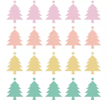 Mini farverige juletræklister - TenStickers