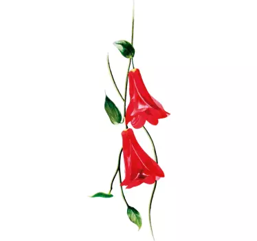 Blomst hjemmemur klistermærke - TenStickers