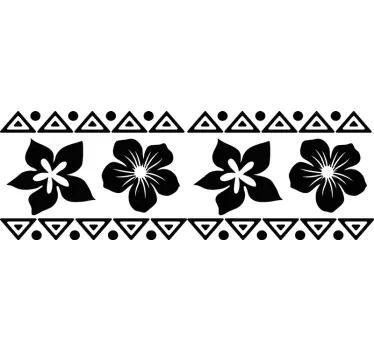 Hawaiian blomster vægklistermærke - TenStickers