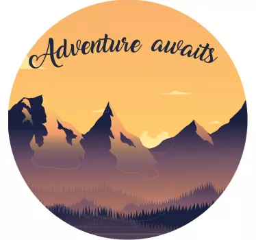 Cirkel eventyr venter laptop sticker - TenStickers