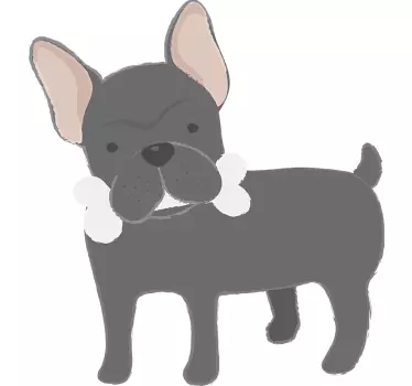 Fransk bulldog væg klistermærke - TenStickers