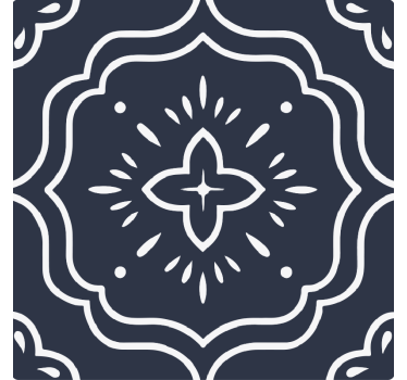 Flise klistermærke midnight geometrisk mosaik - TenStickers
