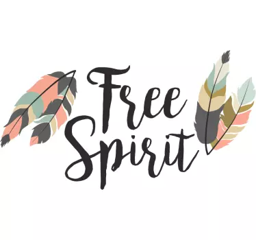 Free spirit klistermærke til bil - TenStickers