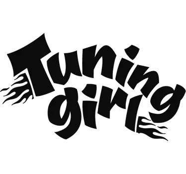 Tuning pige sticker til bil - TenStickers