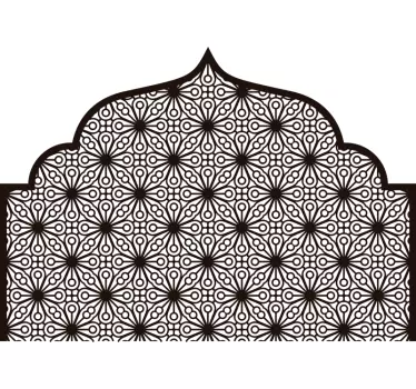 Monokrom geometrisk arabisk hovedgavemærkat - TenStickers