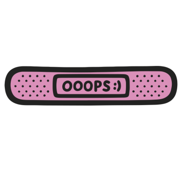 Klistermærke til bil pink "oops" plaster - TenStickers