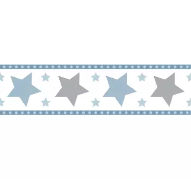 Klistermærke med pastellstjerne grænse - TenStickers