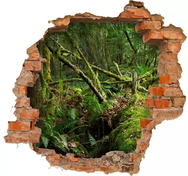 Jungle trompe l'oeil visuelle effekter vægklistermærke - TenStickers