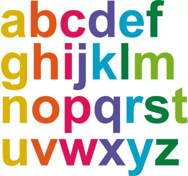 Alfabet minimalistiske farver alfabet vægklistermærke - TenStickers