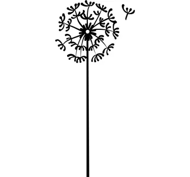 Minimalistisk mælkebøtte blomster vægoverføringsbillede - TenStickers