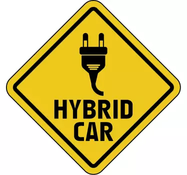 Plug-in hybridbil klistermærke til bil - TenStickers