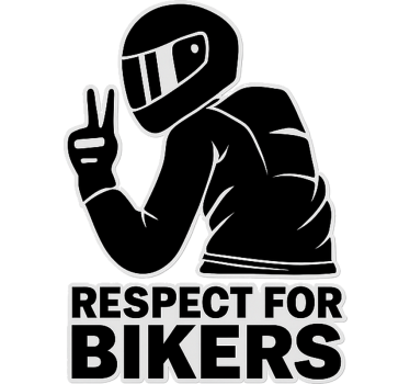 Klistermærke til bil respekt for motorcyklister - TenStickers