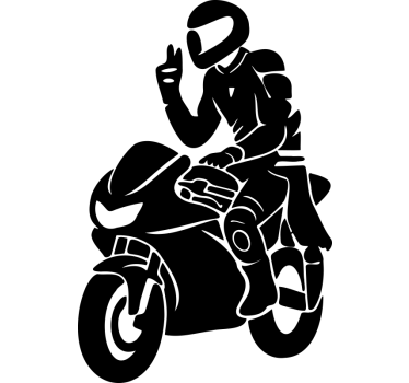 Greeting moto accent motorcykelklistermærke - TenStickers