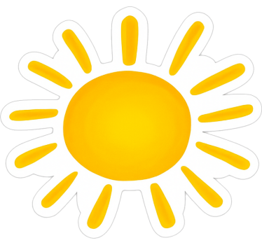 Rejse klistermærke strålende gylden sol - TenStickers