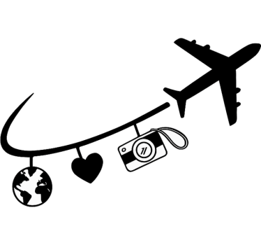 Rejse klistermærke global explorer charme fly - TenStickers