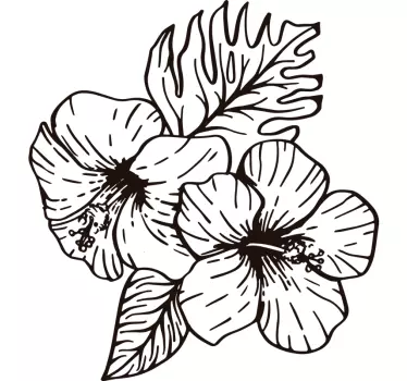 Forår orkidé blomst vægoverføringsbillede - TenStickers