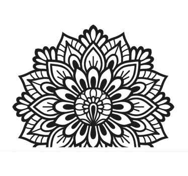 Klistermærke til campingvogn lotus stil mandala - TenStickers