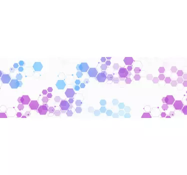 Abstrakte hexagoner møbeldekal - TenStickers