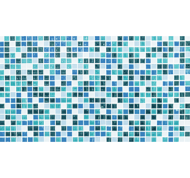 Blå mosaik vinyl ark - TenStickers