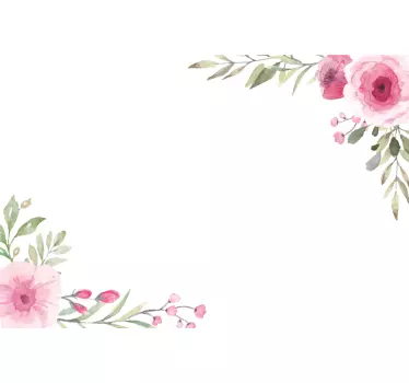 Pastel blomster hjemmemur klistermærke - TenStickers