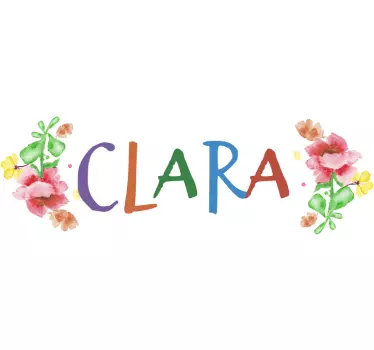Blomster navn cykel mærkat - TenStickers