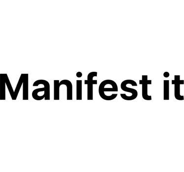 Wallsticker dyr moderne "manifestér det" citat - TenStickers