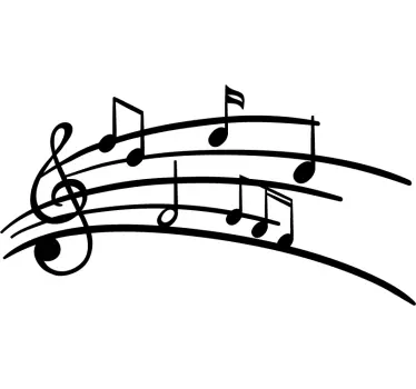 Musiknoter Klistermærke til bil - TenStickers