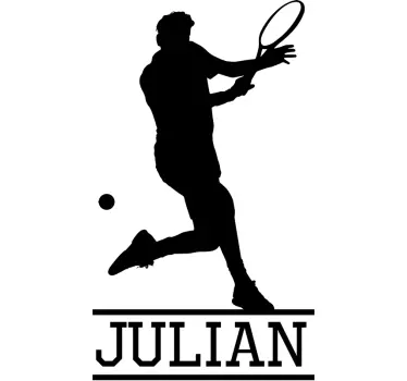 Tennisspiller silhuet vægoverføringsbillede - TenStickers