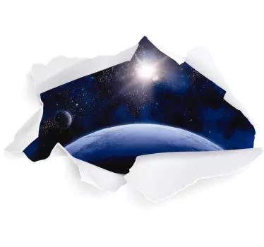 3d univers vinyl klistermærke gulvflise - TenStickers