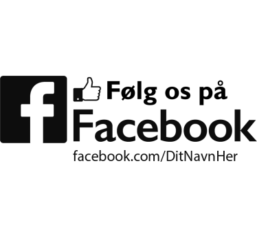 Følg os på facebook-vindues navn klistermærke - TenStickers