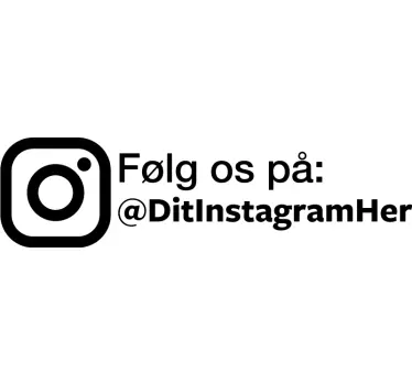 Følg os på instagram vinduet navn klistermærke - TenStickers
