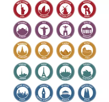 Berømte steder indretning - TenStickers