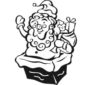 Juleklistermærke glade sankt nikolaus - TenStickers