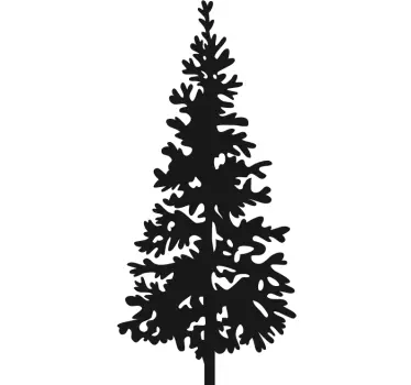 Silhuet juletræ klistermærke - TenStickers