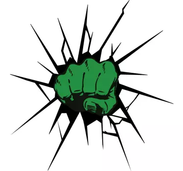 Hulk smash hjemmevægklistermærke - TenStickers