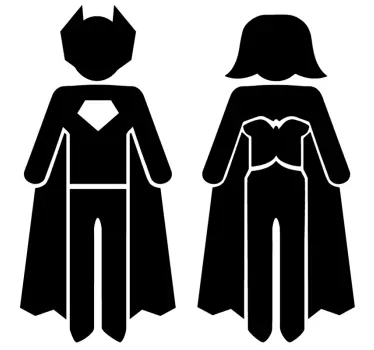 Superhelt badeværelse klistermærker - TenStickers