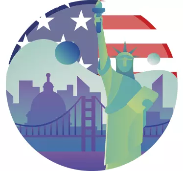Skyline ny vægoverføringsbillede - TenStickers