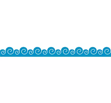 Bølger badeværelse klistermærke - TenStickers