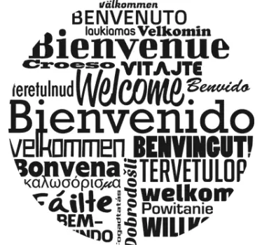 Velkommen hilsner Wallsticker - TenStickers