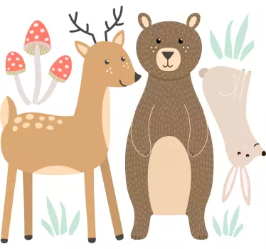 Skovdyr vindue mærkat - TenStickers