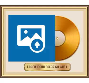 Guldplade med navn klistermærke - TenStickers