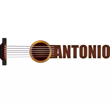 Spansk guitar med navnemærkat - TenStickers